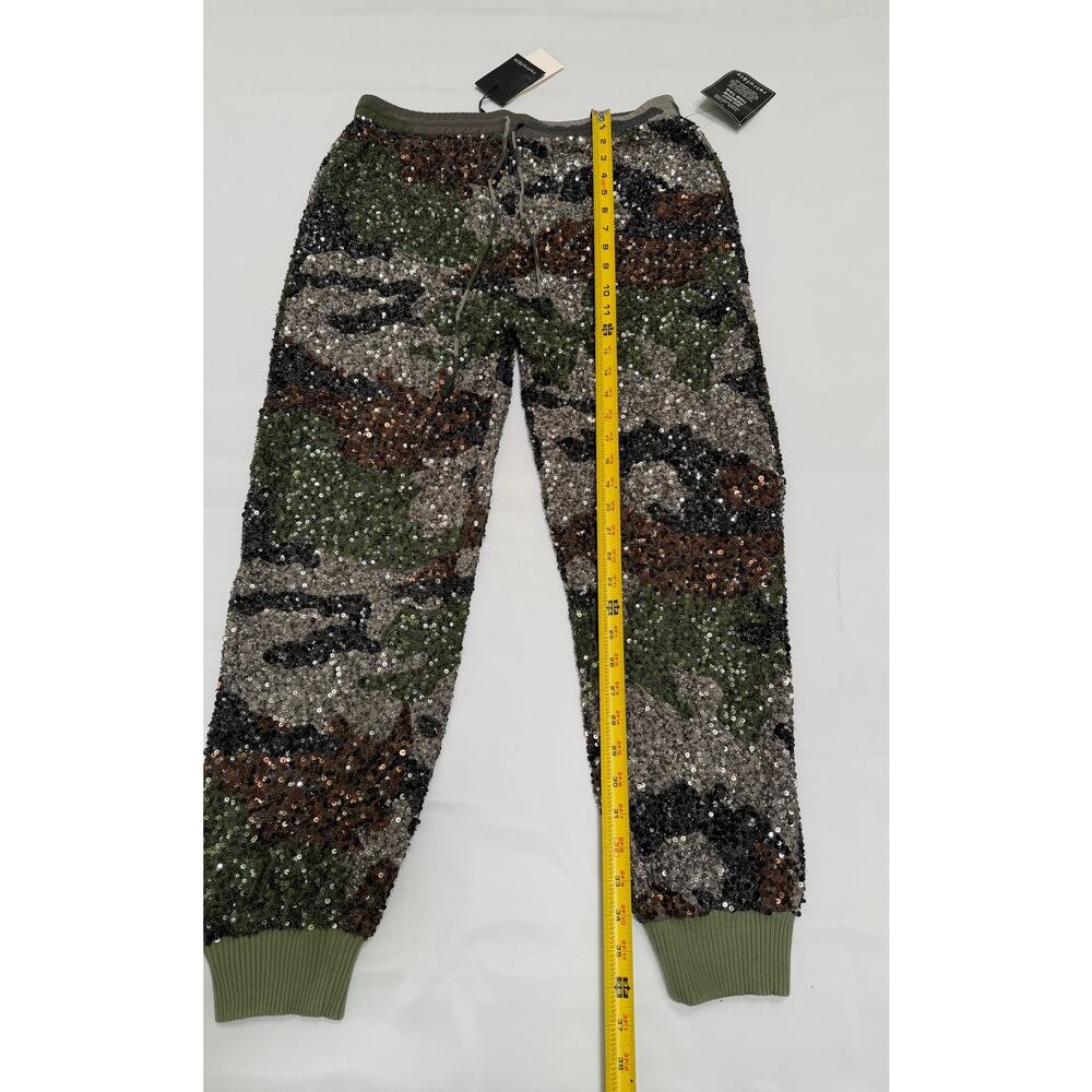 NWT Retrofete Sequin Camo Pants Womens Large Green Y2K Party Event Streetwear - Picture 4 of 16